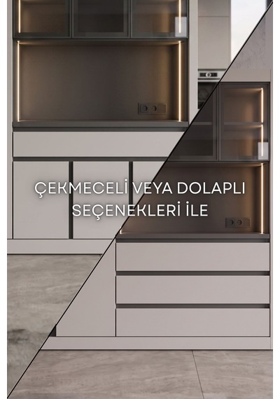 Nero Kahve Köşesi Multi 200 Cm   Gri-karbon