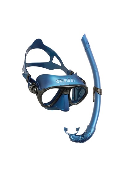 Cressi Calibro+corsica Maske Şnorkel Seti Mavi Tek Renk