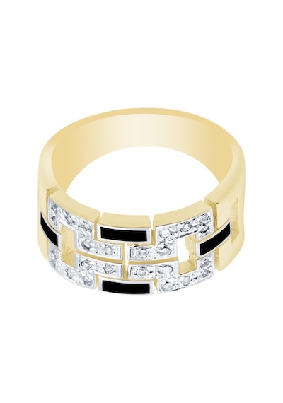 Diamond Line - Gülaylar - Sarı Altın 14 Ayar Trend Yüzük (535529352)