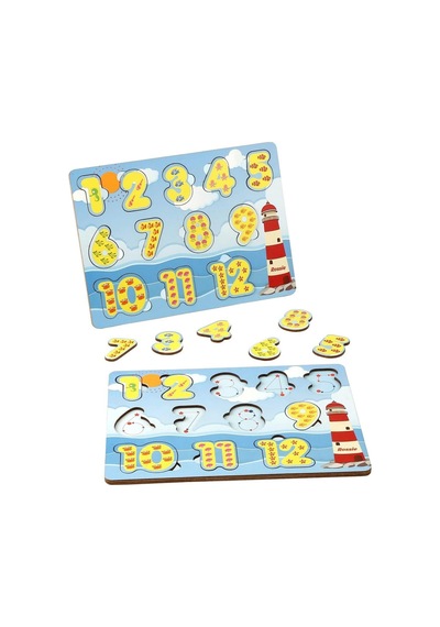 Calimera Toys Ahşap Sayılar Deniz Temalı Puzzle Bultak