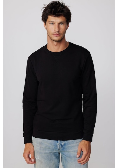 Tudors Unisex Relax Fit Rahat Kesim Pamuklu Basic Siyah Bisiklet Yaka Sweatshirt-32053-siyah Siyah Tudors Unisex Relax Fit Rahat Kesim Pamuklu Basic Siyah Bisiklet Yaka Sweatshirt-32053-siyah Siyah