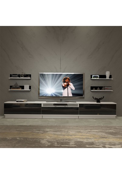 Decoraktiv Trendstyle 270rs Mdf Tv Ünitesi Tv Sehpası Beyaz - Siyah