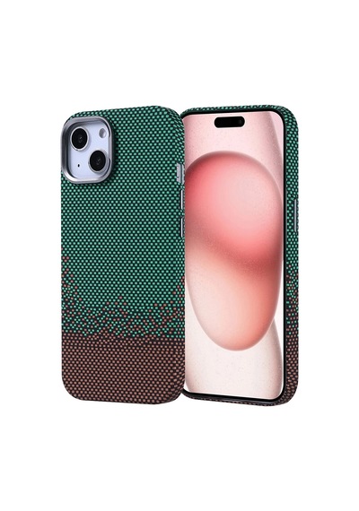 Apple Uyumlu iPhone 15 Kılıf M-safe Şarj Özellikli Karbon Fiber Görünümlü Zore Nekst Kapak Çok Renkli