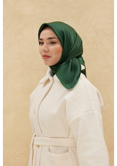 Silk Home Düz Shiny Eşarp - Zümrüt - Zümrüt