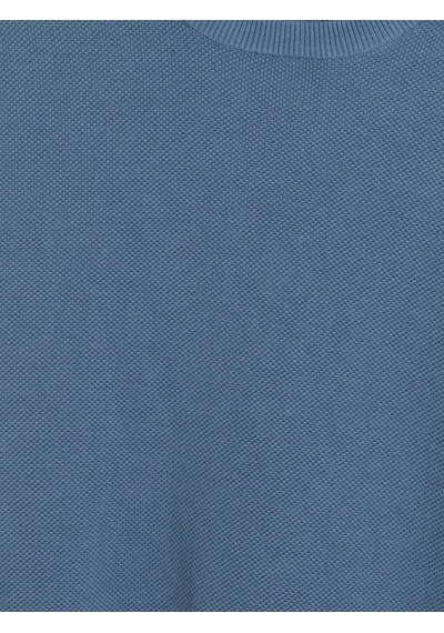 Lcwaıkıkı Classic Mavi Bisiklet Yaka Desenli Erkek Regular Fit Triko Kazak