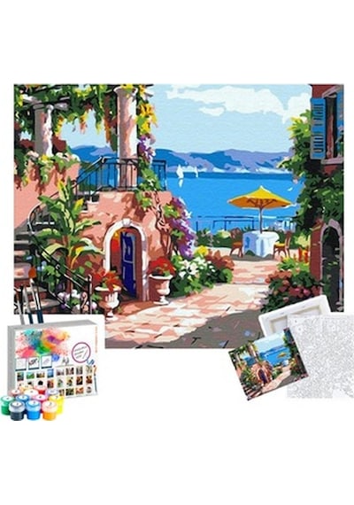 Sayılarla Boyama Seti 40 X 50 Cm Tuval Şasesine Gerili Yalı
