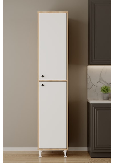 Aeka Ae-2027 Lina 2 Kapaklı Raflı Dar Yüksek Boy Banyo Çok Bölmeli Depolama Dolabı 40x180 Cm Çok Amaçlı Dolap Sonomo - Beyaz Aeka Ae-2027 Lina 2 Kapaklı Raflı Dar Yüksek Boy Banyo Çok Bölmeli Depolama Dolabı 40x180 Cm Çok Amaçlı Dolap Sonomo - Beyaz