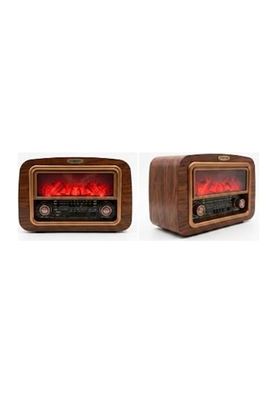Everton Rt-742 Şömine Göstergeli Bluetooth Fm-usb-tf-aux Şarjlı Nostaljik Radyo