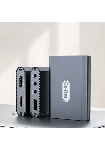 Go Des Gd-6908 Hdtv Ses Ve Video Adaptörü Usb-a/hdmi/3.5mm/4k Ultra Hd 60hz Gri