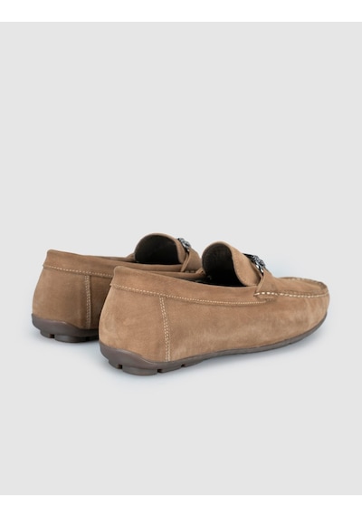 Cabani Taba Süet Deri Erkek Loafer Ayakkabı