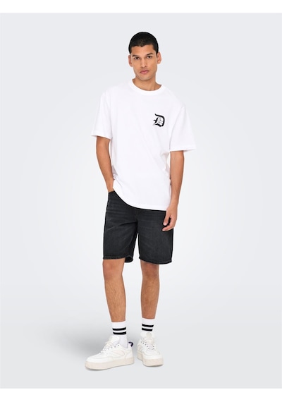 Only & Sons Onsedge Black 2047 Taı Dnm Shorts Noos Erkek Siyah Şort - 22032047