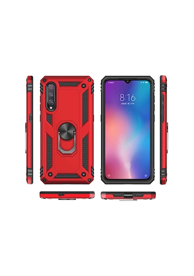 Xiaomi Mi 9 Yüzüklü Standli Vega Kilif Ekran Koruyucu 510330648