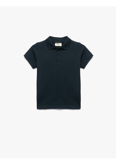 Koton Pamuklu Kısa Kollu Basic Polo Yaka Okul Tişörtü Lacivert 7wkg10008ak