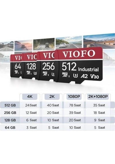 High Endurance 512gb Class 10 A2 V30 100mb/s Okuma 90mb/s Yazma Micro Sd Hafıza Kartı