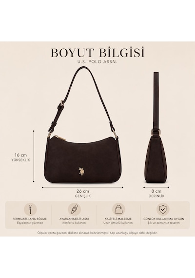 Us Polo Assn Us26223 Kahve U.s. Polo Assn. Kadın Omuz Çantası