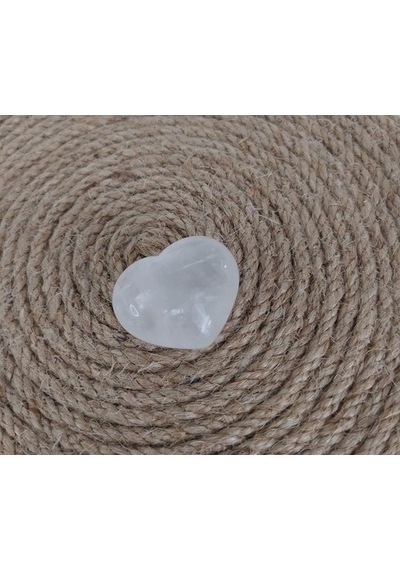 Kristal Kuvars Kalp Doğal Taş 3 Cm