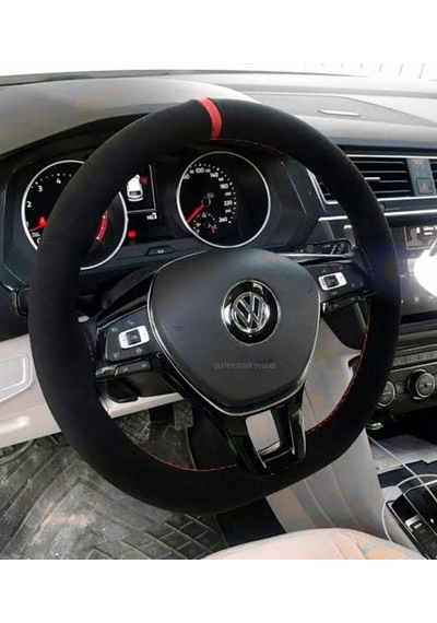 Vw Passat B8-B8.5 Alkantra Nubuk Dikmeli Direksiyon Kılıfı