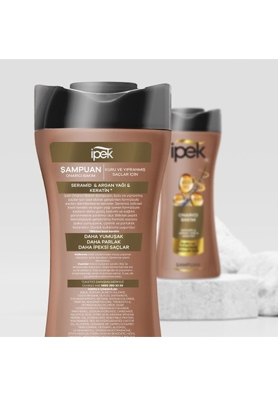 İpek Seramid & Keratin & Argan Yağı Kuru Ve Yıpranmış Saçlar İçi IPEK.020