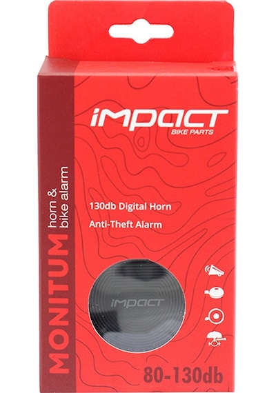 İmpact Monitum Usb Şarjlı Bisiklet Kornası 130 Db + Alarm Siyah