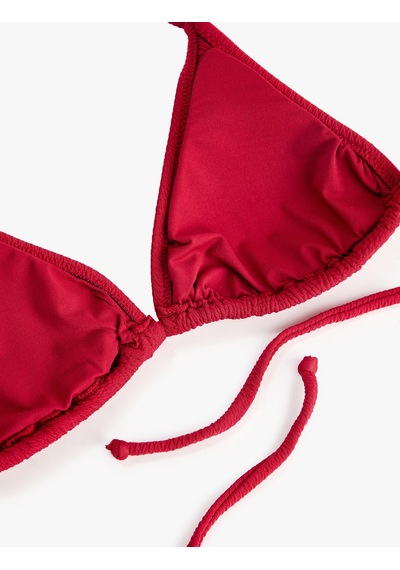 Koton Dokulu Üçgen Bikini Üstü Bordo 6sak10010mm