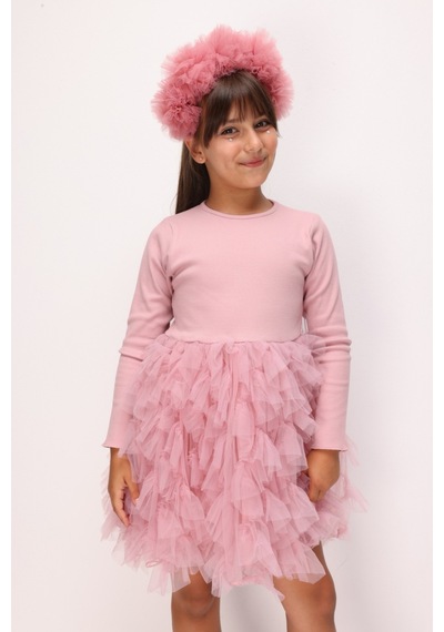Le Mabelle Gülkurusu Fırfırlı Etek Detaylı Uzun Kollu Kız Çocuk Elbise - Alora Gülkurusu Le Mabelle Gülkurusu Fırfırlı Etek Detaylı Uzun Kollu Kız Çocuk Elbise - Alora Gülkurusu