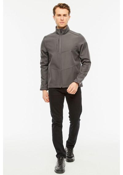 Uniprom Softshell Mont Içi Polarlı Su Ve Rüzgar Geçirmez Pro Model Gri Erkek Gri