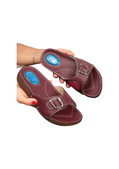 Comfort Style Kadın Bordo Ortopedik Halluks Ve Topuk Dikeni Terliği Kemik Çıkıntısı Terliği Bordo