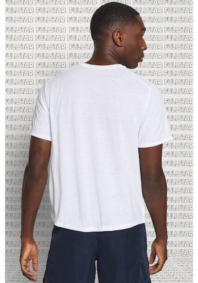 Nike Dri Fit Miler White T-Shirt Reflektörlü Amblemli Beyaz Erkek Koşu Spor Tişörtü Nike Dri Fit Miler White T-Shirt Reflektörlü Amblemli Beyaz Erkek Koşu Spor Tişörtü