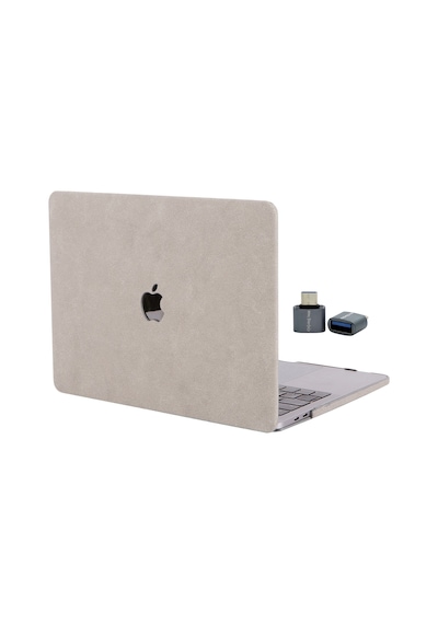 Apple Uyumlu MacBook Air 13 Süet Dokulu Soft-touch Sert Kılıf İnce Hafif Darbe Koruma Kapak A2337 A2179 A1932 Gri