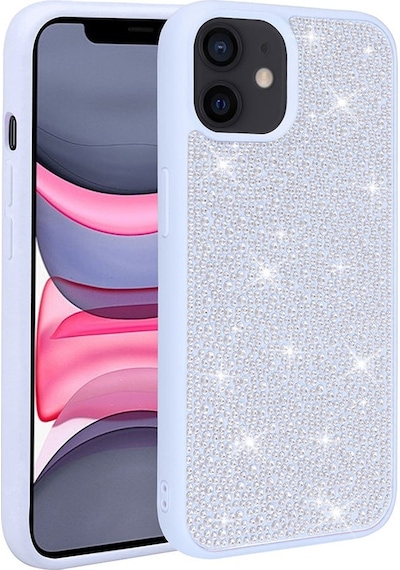 Apple Uyumlu iPhone 11 - Kılıf Parlak Taşlı Tasarımlı Sert Ston Kapak
