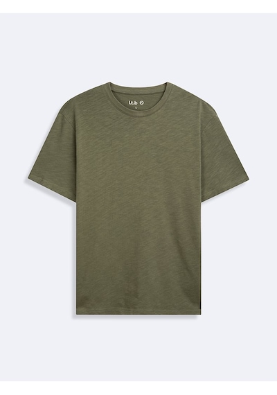 Ltb Kısa Kollu Sıfır Yaka Basic Yeşil T-shırt Çok Renkli 2XL