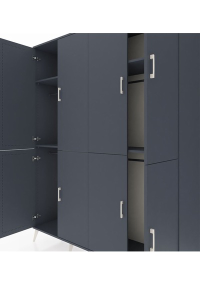 Hyperion Gardrop 4 Raflı 8 Kapaklı 4 Askılı 176x44x221 Antrasit-antrasit Antrasit Hyperion Gardrop 4 Raflı 8 Kapaklı 4 Askılı 176x44x221 Antrasit-antrasit Antrasit
