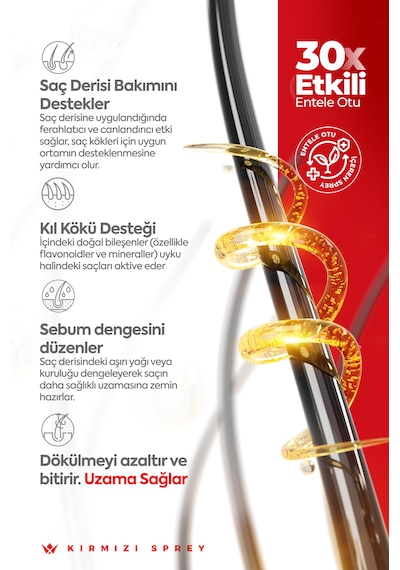 Uraw Yoğun Bakım ve Hızlı Uzama Desteği Kırmızı Sprey 4’lü Set