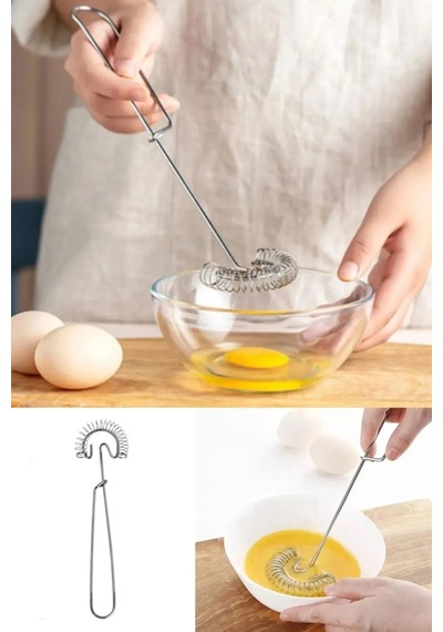 Yaylı Spiral Yumurta Çırpıcı Mikser Ve Krem Karıştırıcı Metal Diğer