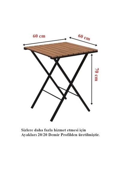 Ege Bistro Masa Balkon Masası. 2125 Açık Ceviz