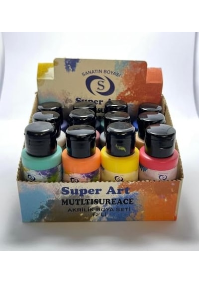 Ayrex Superart Akrilik Boya Seti 12'li 12x50 Ml Genel