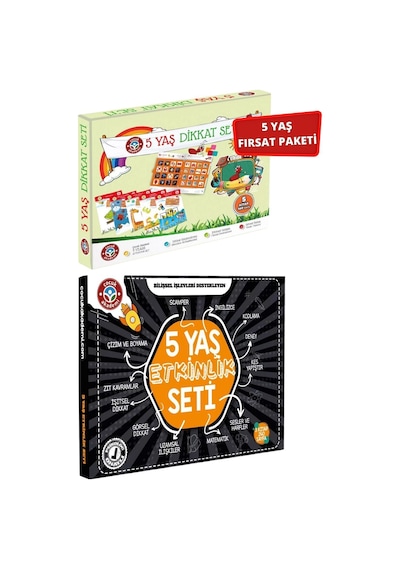 5 Yaş Etkinlik Ve 5 Yaş Dikkat Setleri İndirim Paketi