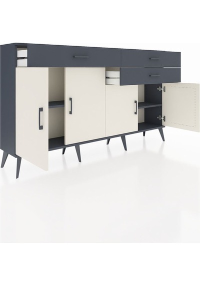 Arges Konsol 2 Raflı 3 Çekmeceli 4 Kapaklı 176x30x99 Antrasit-aytaşı/antrasit Aytası/antrasıt - Antrasıt Arges Konsol 2 Raflı 3 Çekmeceli 4 Kapaklı 176x30x99 Antrasit-aytaşı/antrasit Aytası/antrasıt - Antrasıt