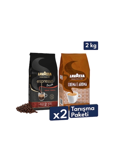 Lavazza Crema E Aroma, Espresso Barista Gran Crema Çekirdek Kahve 1 Kg 2'li Paket