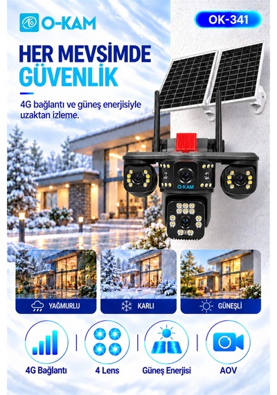 O-kam Ok-341 Prm. 4g 4 Lensli Aov Solar Kamera