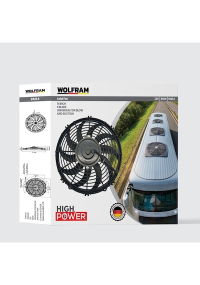 Axial Fan 14 İnch S Kanat Wolfram 91214