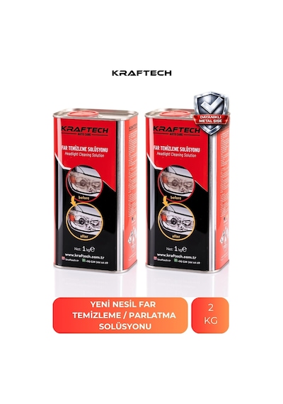 Kraftech Far Temizleme Far Temizleme Solüsyonu Kloroform Uyumlu 2 KG