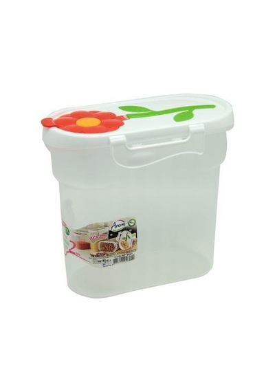 1.7 Litre Plastik Gıda Erzak Saklama Kabı Papatya Kapaklı Çok Renkli 80444658