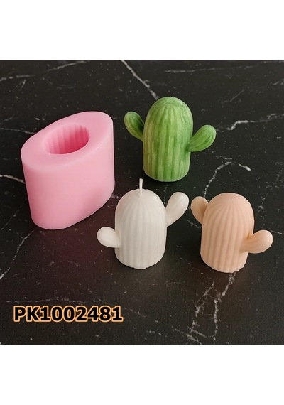 Pk1002481 - Silikon Kalıp Mum Kalıbı - Kaktüs
