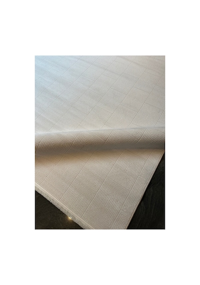 Merinos Vista Beyaz Renk %100 Akrilik Geometrik Desen Yumuşak Dokulu Salon Oturma Odası Halısı 63237-63