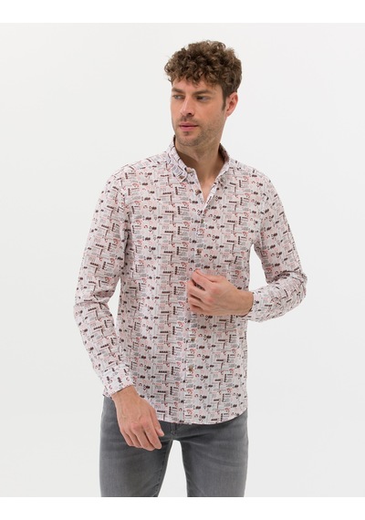 Pierre Cardin Erkek Bej Desenli Gömlek 50269435-vr011 Bej
