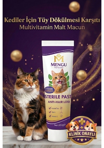 Tüy Dökülme Engelleyici, Tüy Yumağı Ve Kusma Önleyici Multivitamin Kedi Malt Macun 100 Gr