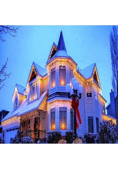 Dekor Düğün Işıkları Saçak Perde Led Işık 16 Dallı Saçak Led Işık 4 Metre Gün Işığı Salkım Led Işık