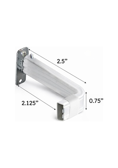 Kbx2028 Lockseam 2" Boşluk Perde Çubuğu, 28-48", Beyaz Altın Ve Çok Renkli