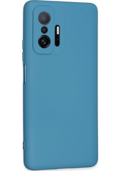 Newface Xiaomi Mi 11t Pro Kılıf Nano İçi Kadife Silikon - Mavi Mavi